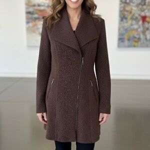 Eva Varro Brown Textured Knit Jacket (Medium)